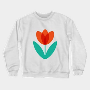 Red Tulip in White by Suzie London Crewneck Sweatshirt